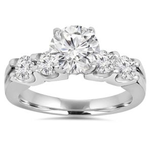 2.30Ct Runde Solitaire Diamant Verlobungsring 14K Weißgold Lab gewachsen