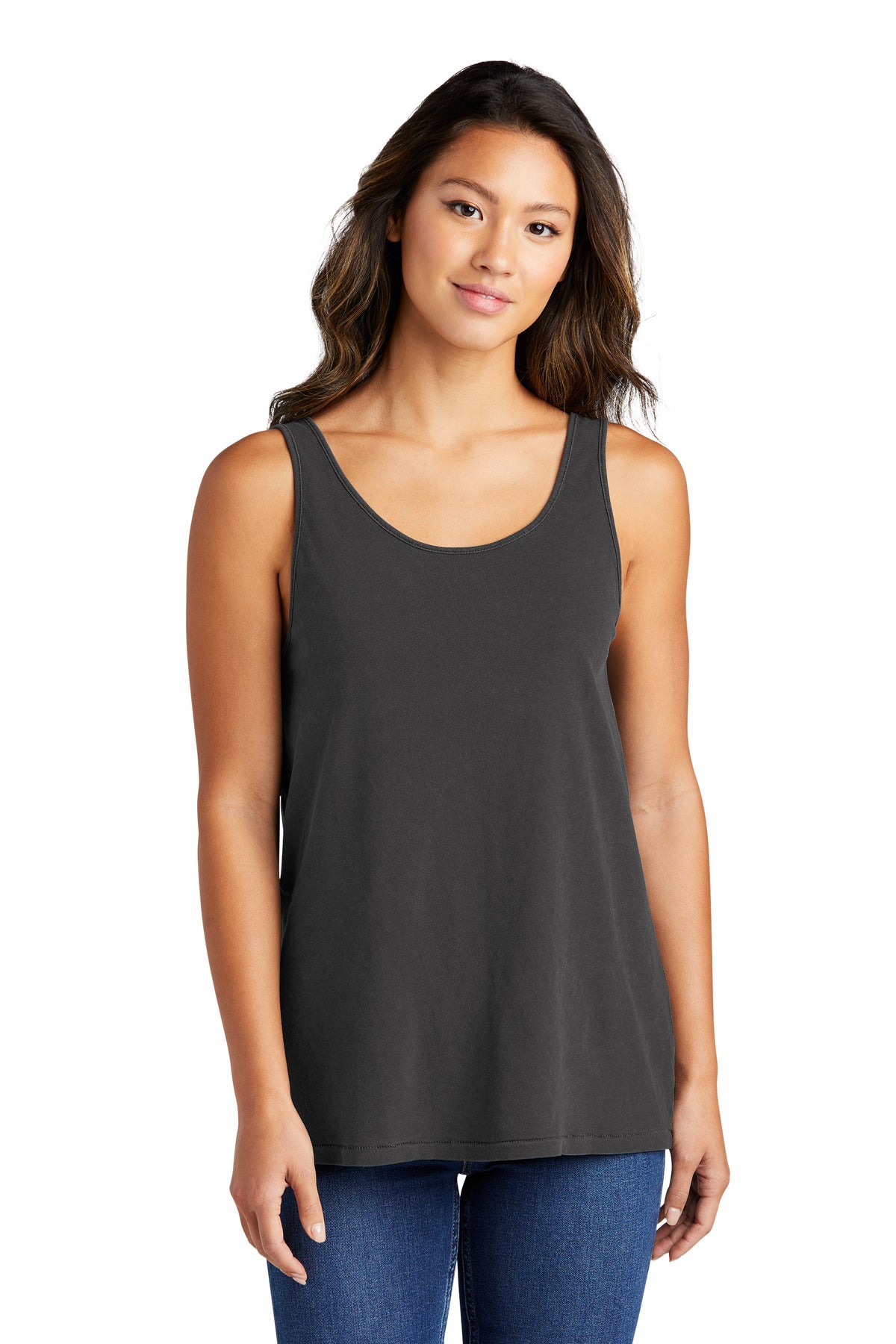 Port & Company Damen Strand waschen Kleidung-gefärbt Top