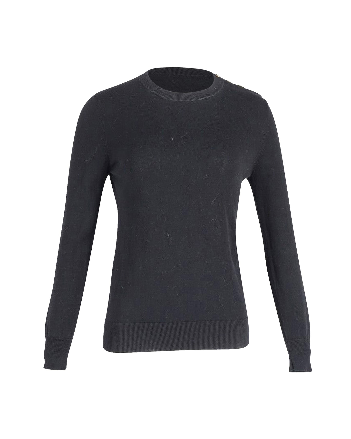 Givenchy Pullover mit Rundhalsausschnitt aus schwarzer Baumwolle