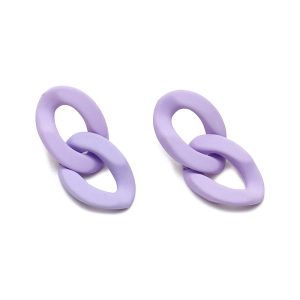 SOHI Damen lila Ohrstecker