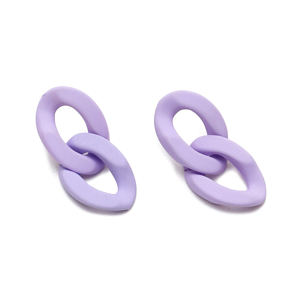 SOHI Damen lila Ohrstecker