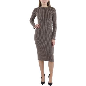 Nellie Nadelstreifen-Midikleid mit langen Ärmeln