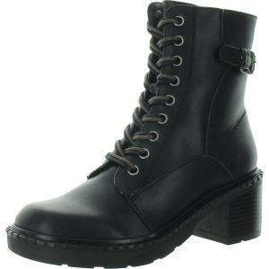 Paxon-Kampf- und Schnürstiefel aus Kunstleder mit Reißverschluss