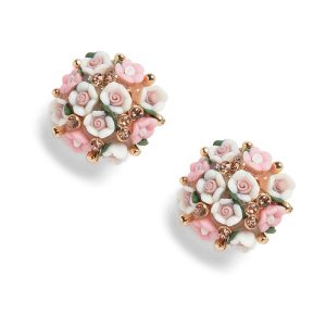 SOHI Damen Rosa Ohrstecker