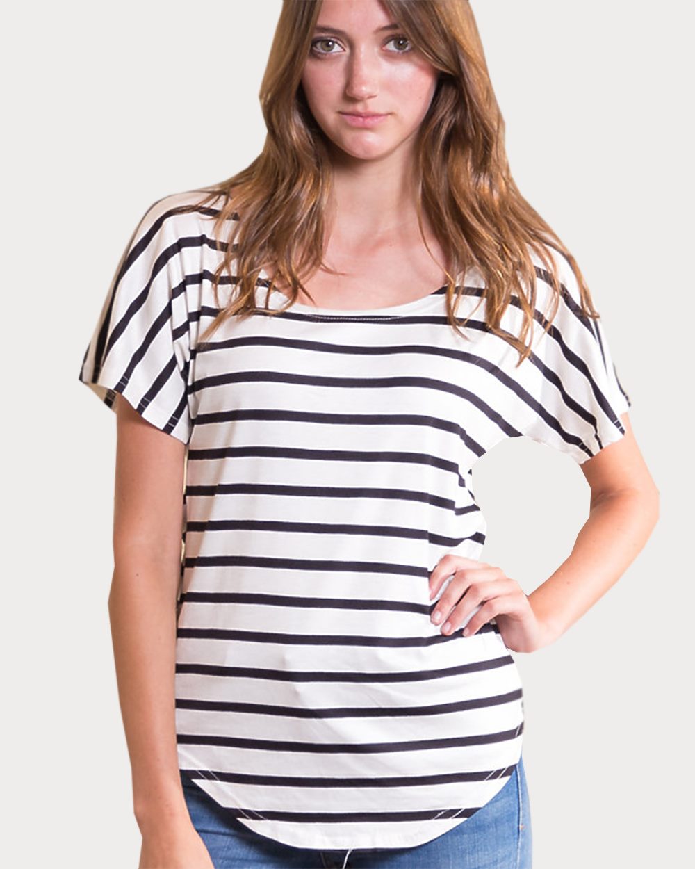In Ihrem Gesicht Dolman Ärmel T-Shirt