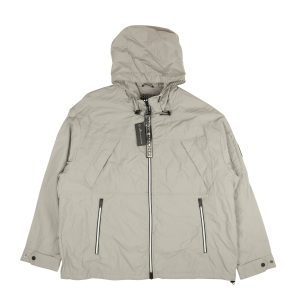 Graue Anorakjacke mit Reißverschluss für Herren