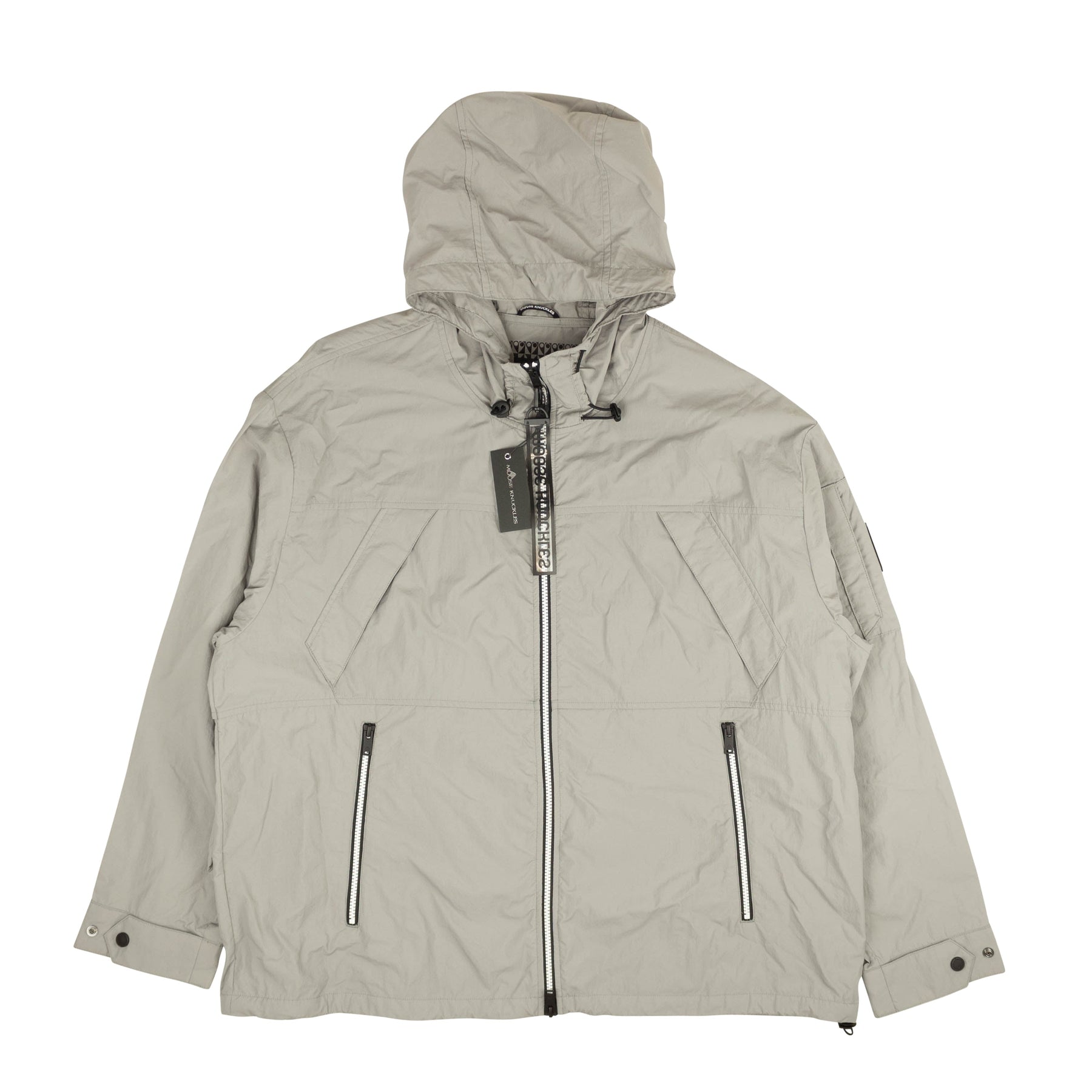 Herren Grau mit Reißverschluss Anorak Jacke