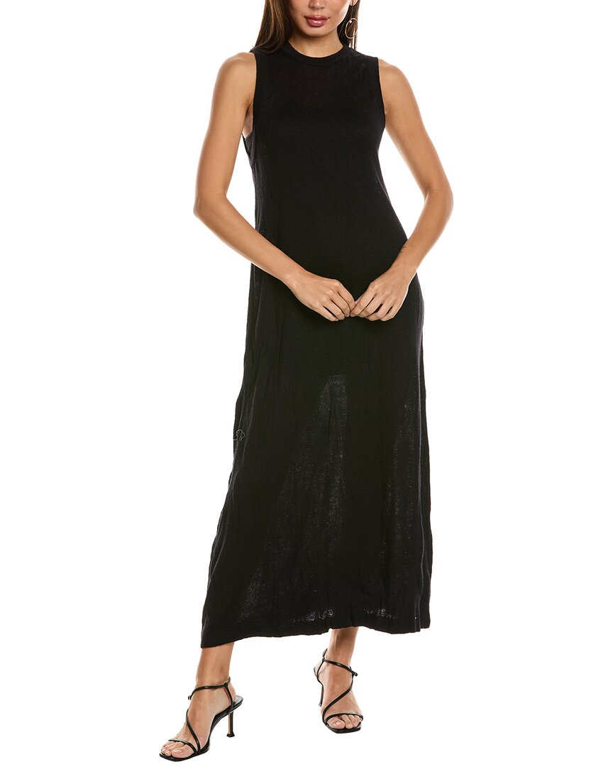 Helmut Lang Crush Midikleid mit Wolle und Spitze