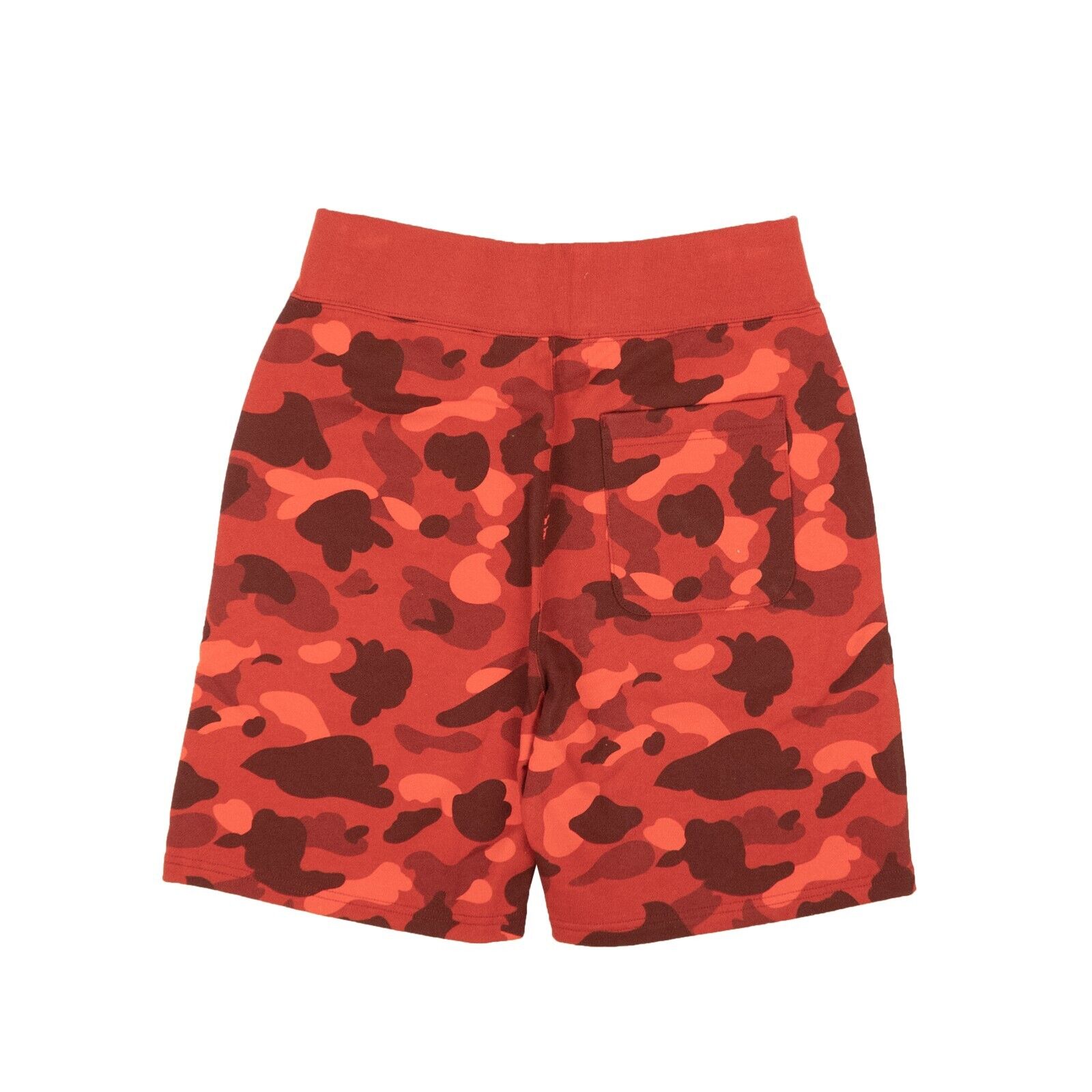 Rote Baumwolle Farbe Camo Sweat Shorts