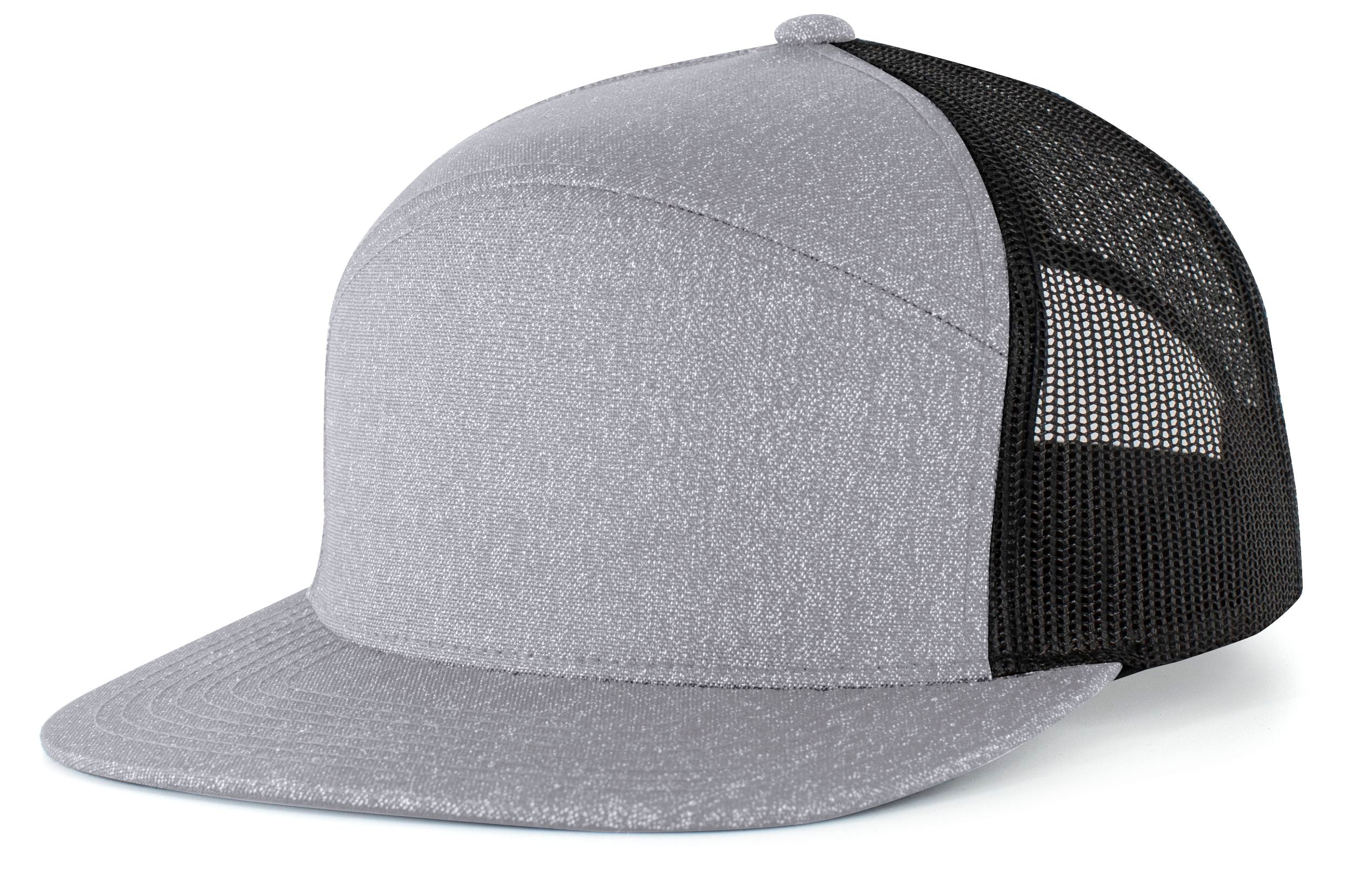 Pacific Headwear Heather 6-Panel Arch Trucker Snapback Kappe