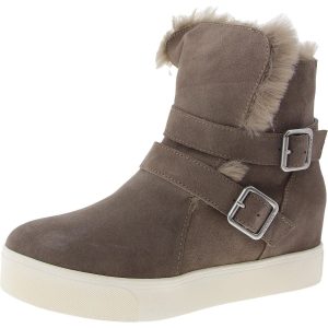 Shearling-Stiefel mit Kunstpelzfutter