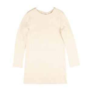 Beigefarbenes Sweatshirt-Kleid aus Baumwolle