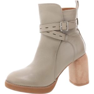 Natesa Reißverschluss-Lederstiefel mit mittlerer Wade