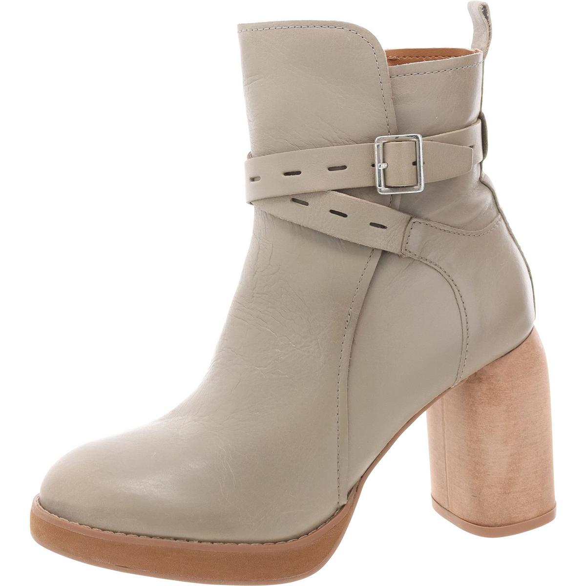 Natesa Reißverschluss Leder Stiefeletten
