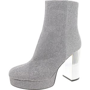 Halbhohe Stiefel aus glitzerndem Canvas