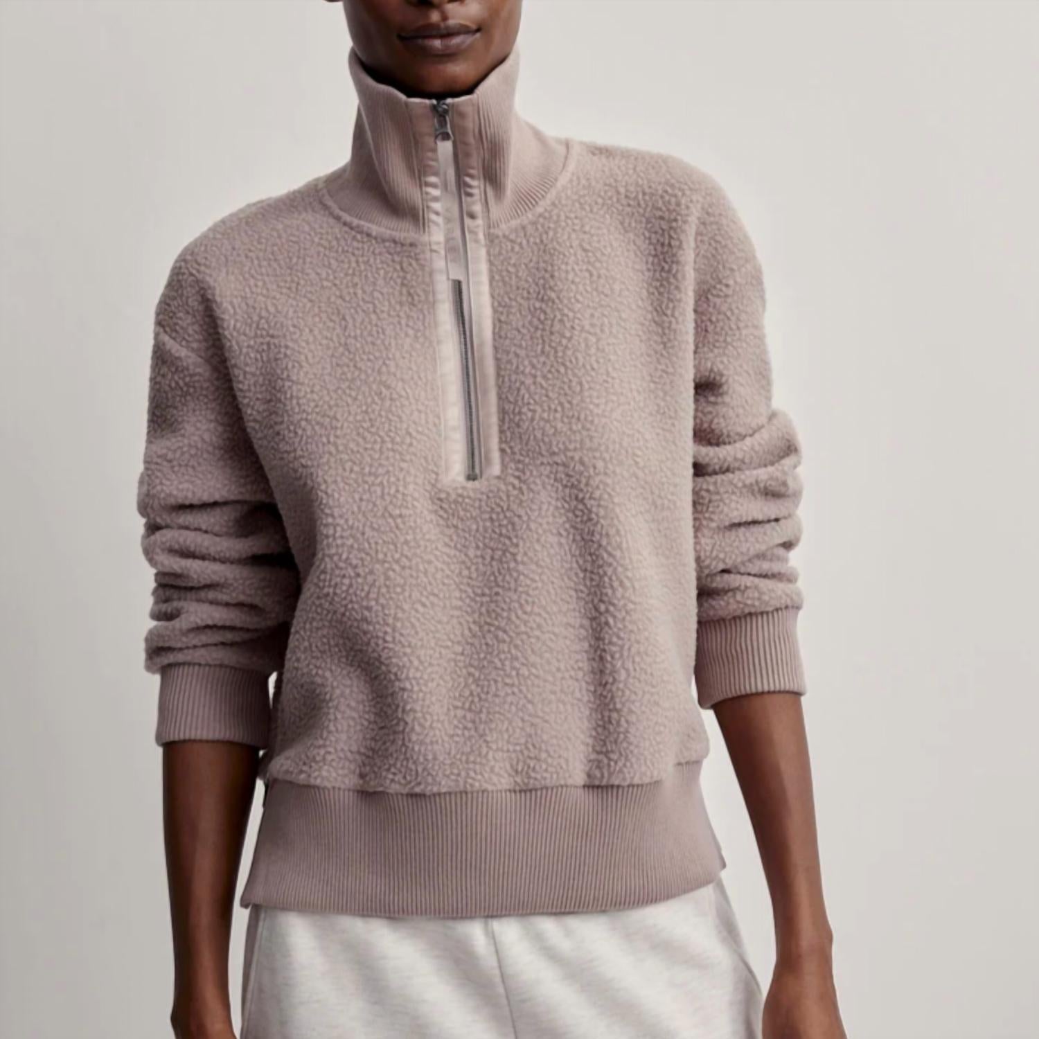 Roselle halbe Fleecejacke in Sphinx