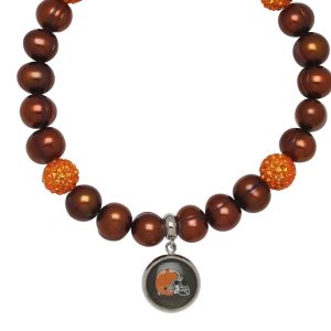 Cleveland Browns Stretch Perlen & Kristall Armband