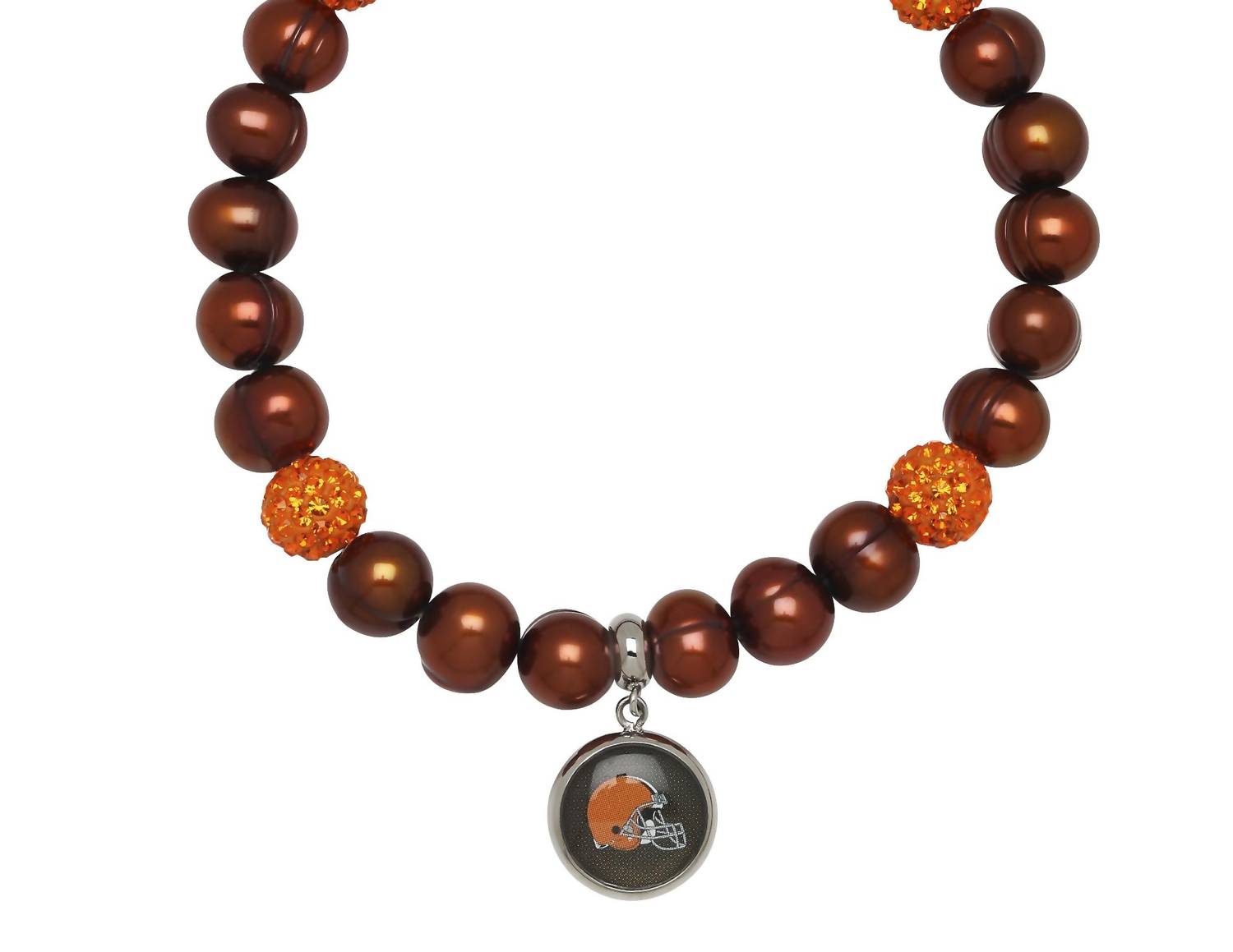 Cleveland Browns Stretch Perlen & Kristall Armband