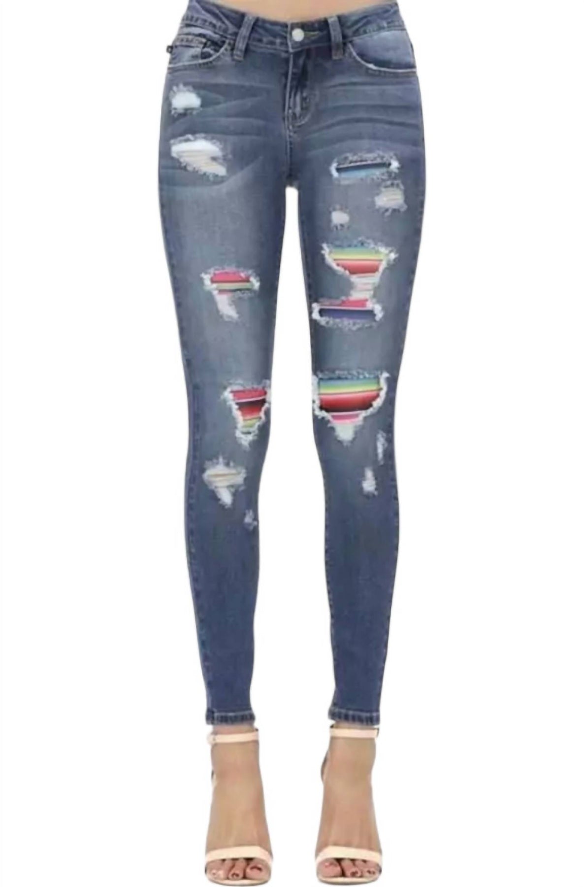 Serape Jeans in Blau