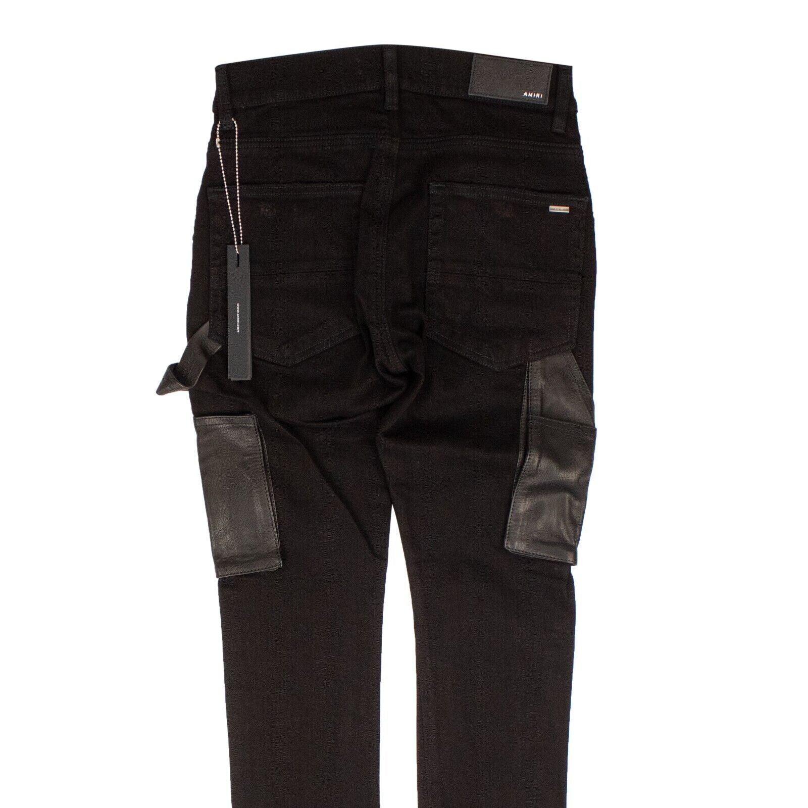 Schwarze Jeanshosen aus Leder