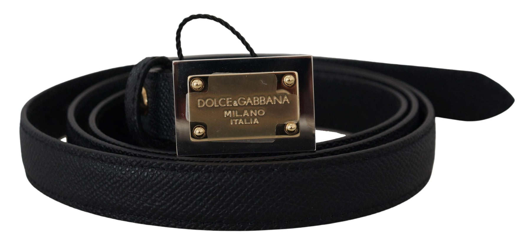 Dolce & Gabbana Kalbsleder Metall quadratische Schnalle Damen Gürtel