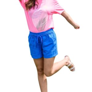 Abstraktes grafisches T-Shirt in rosa