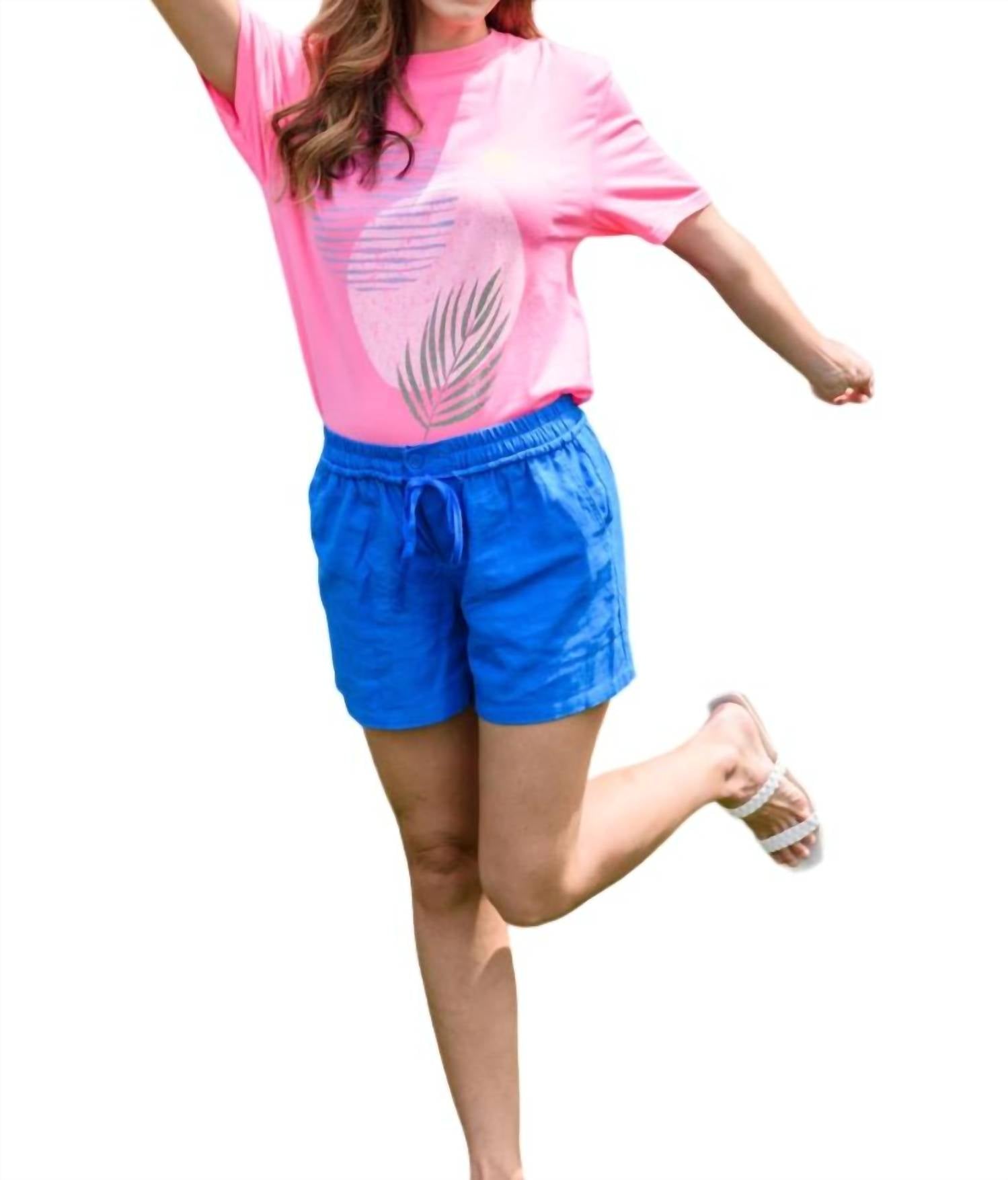 Abstraktes grafisches T-Shirt in rosa