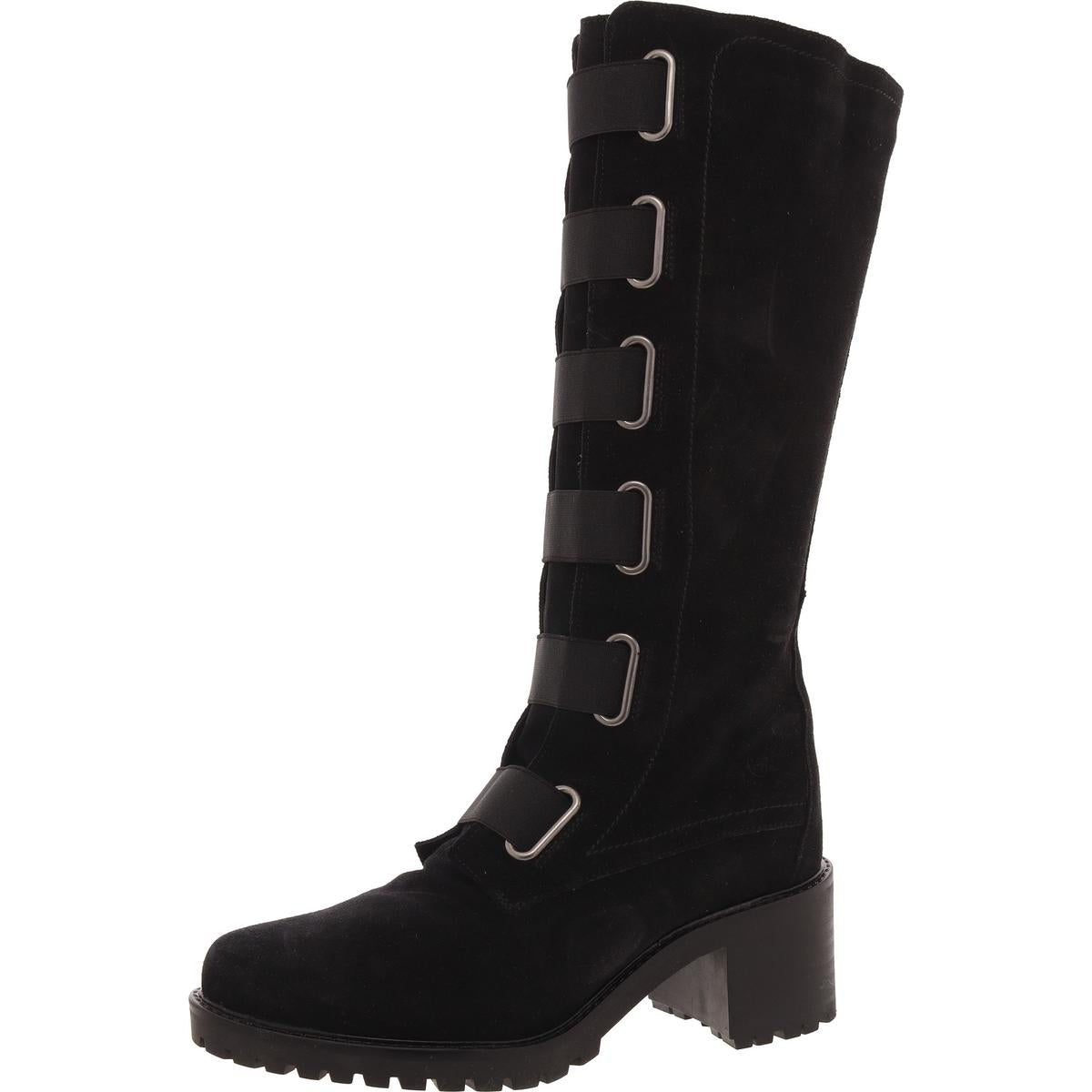 Gepolsterte Innensohle aus Wildleder Kniehohe Stiefel