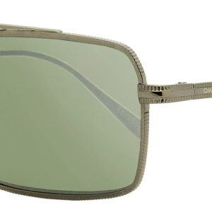 Rechteckige Omega-Sonnenbrille für Herren OM0028H 08Q Gunmetal 56 mm