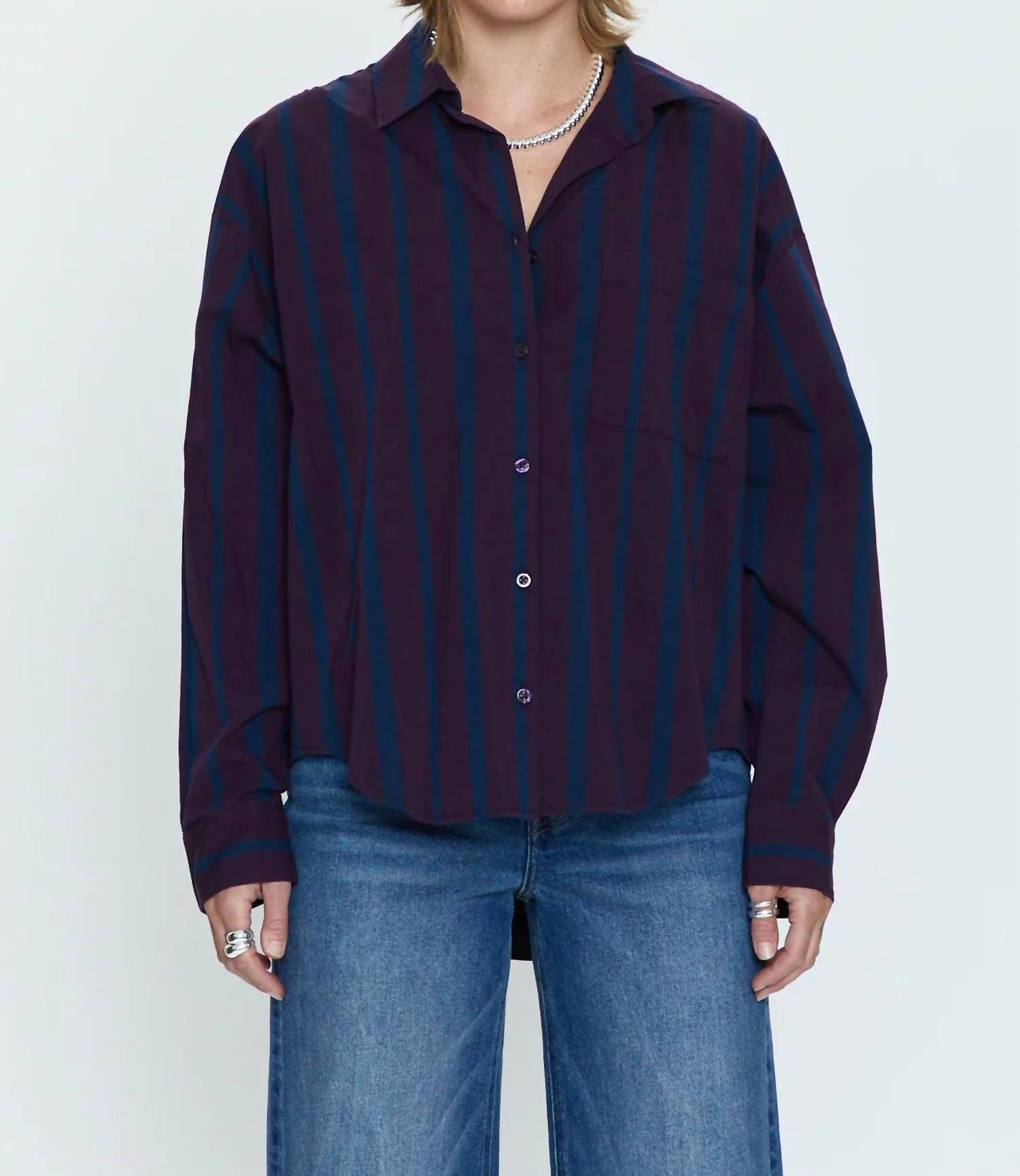 Sloane Oversize mit Knopfleiste Hemd aus Baumwolle