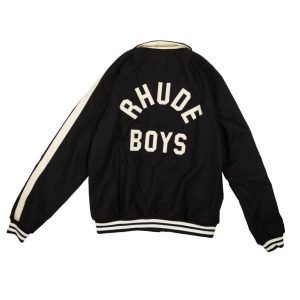 Signature-Bomberjacke für Jungen aus schwarzer Wolle