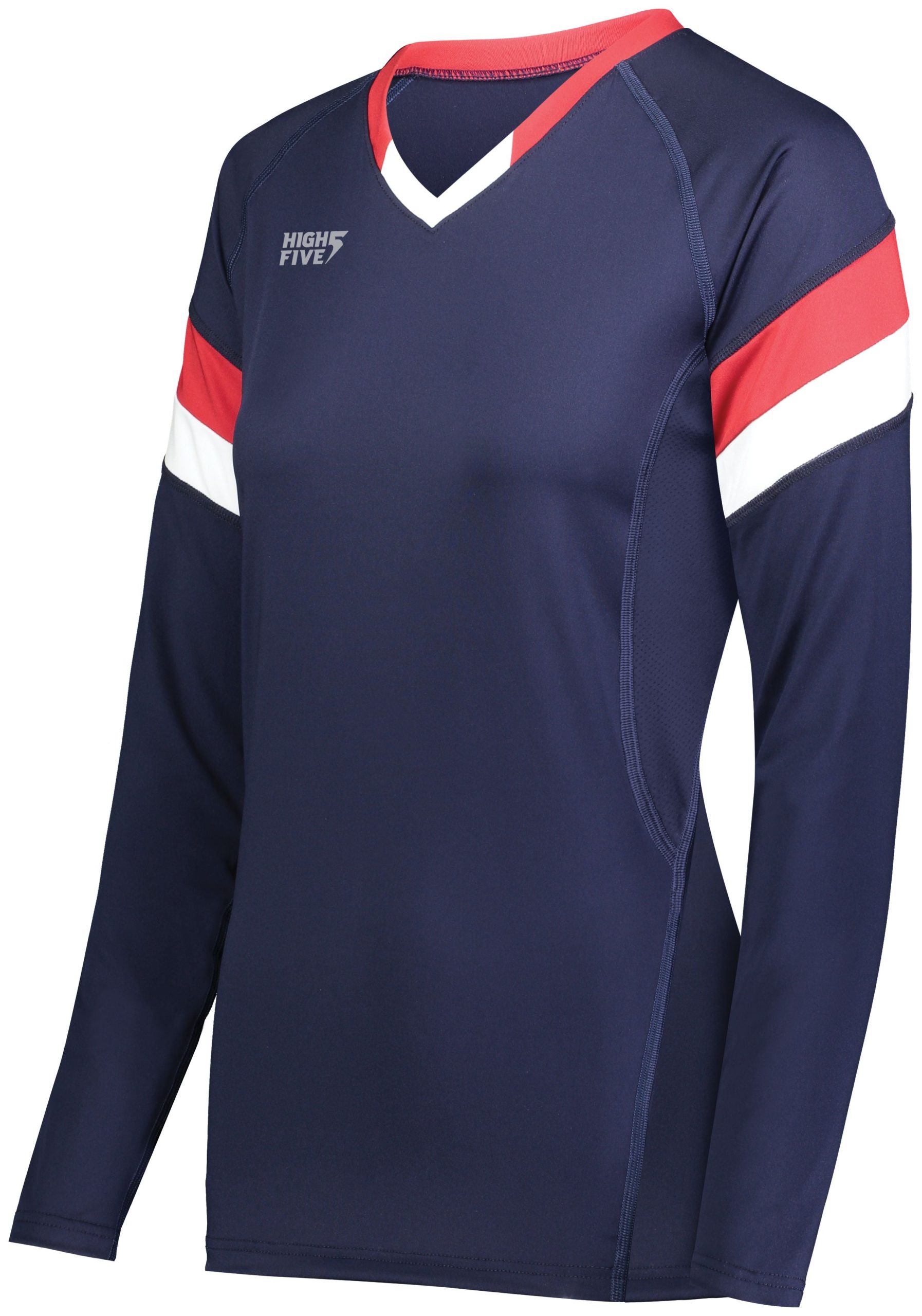 High Five Mädchen TruHit Tri-Color Langarm Volleyball Jersey