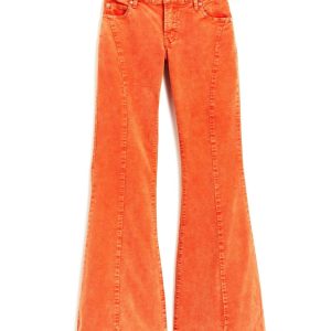 Mädchenhose mit hohem Bund in Orange