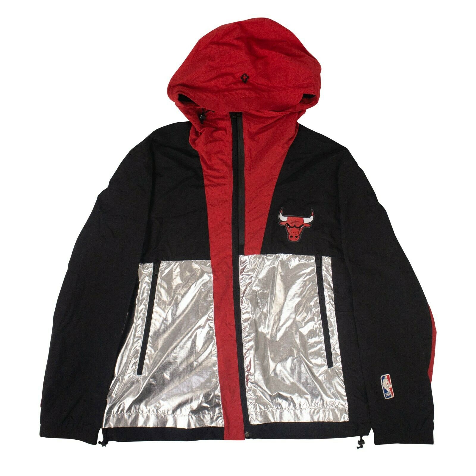 MARCELO BURLON NBA Bulls Windbreaker Jacke – Schwarz
