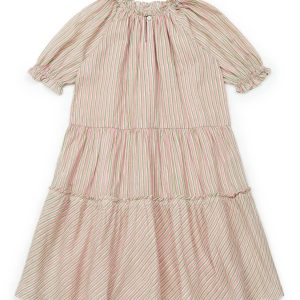 Gestreiftes Emy-Kleid mit bemalten Streifen für Kinder