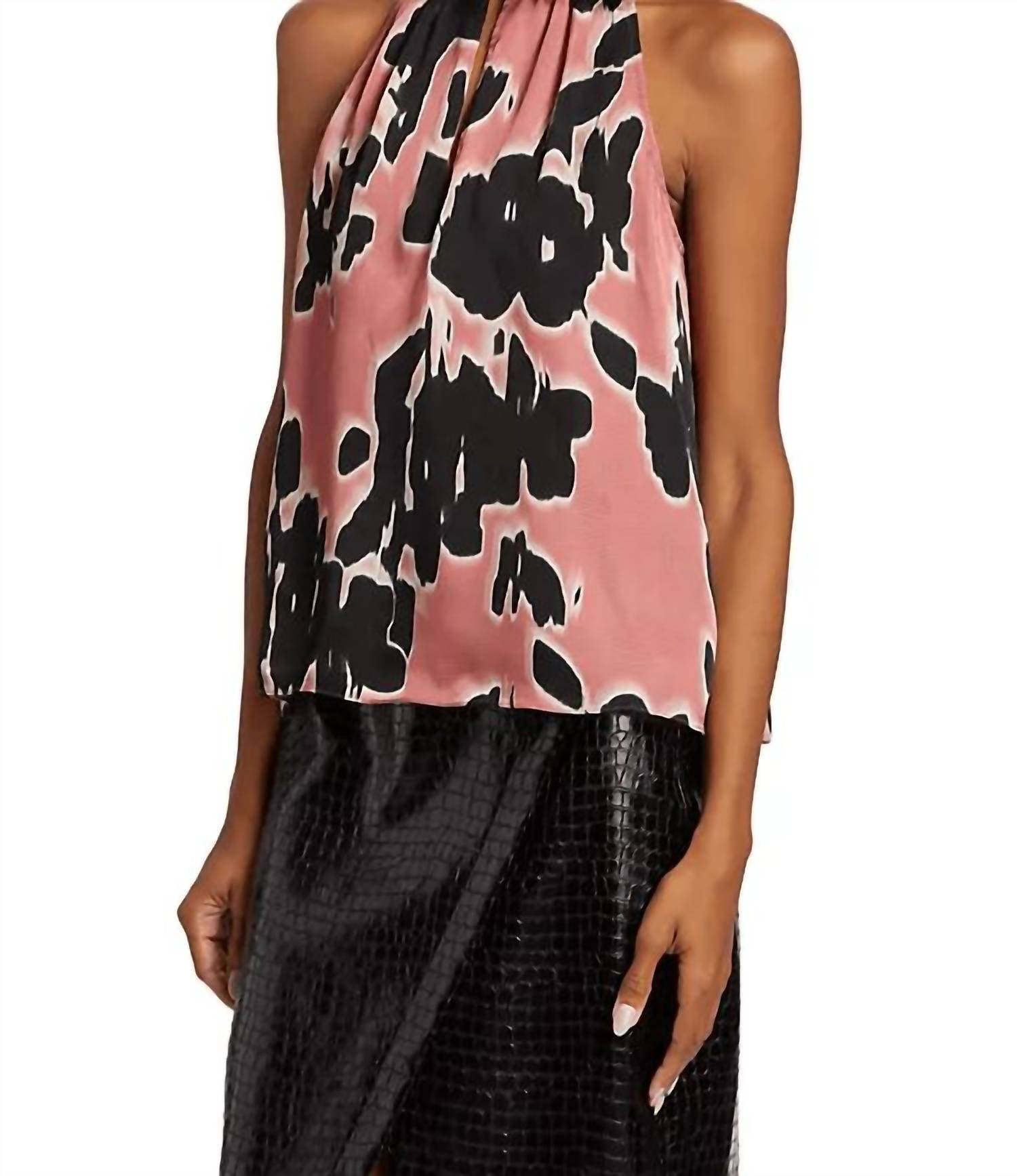 Kendall Top im Granat Rose Mehrfarbig