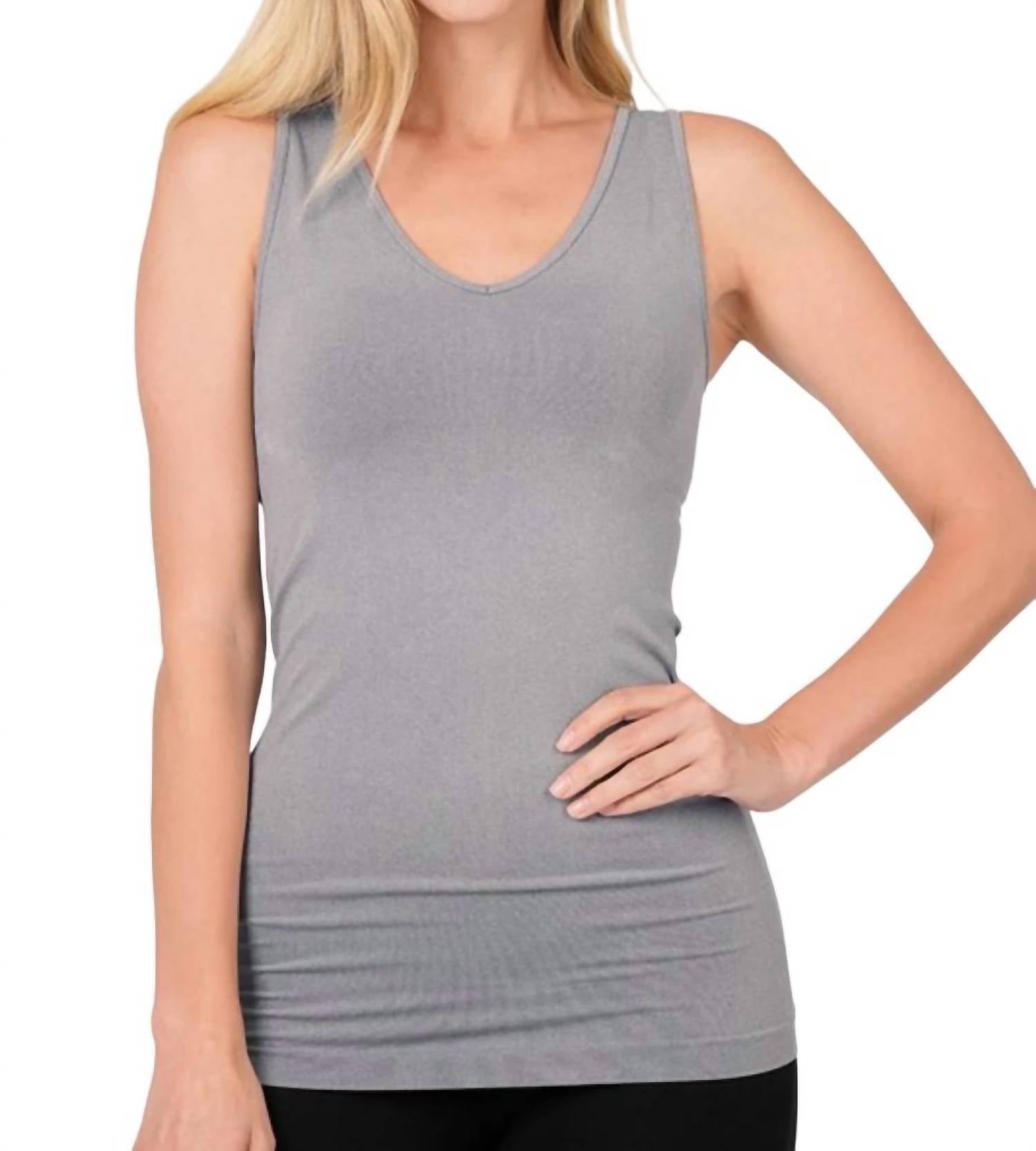 Standard Ausgabe nahtlose Longline Top in Heather Grau