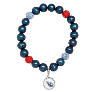 Tennessee Titans Stretch-Perlen- und Kristallarmband in Blau 7732448854076