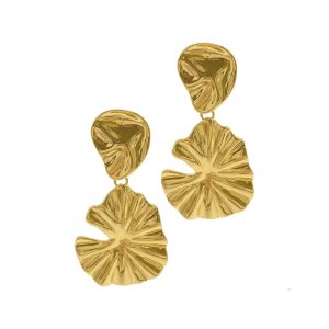 14k Gold überzogene Mehrfarbig Form Tropfen Ohrringe