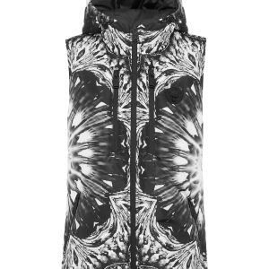 Nylon-Pufferweste mit optischer Blume