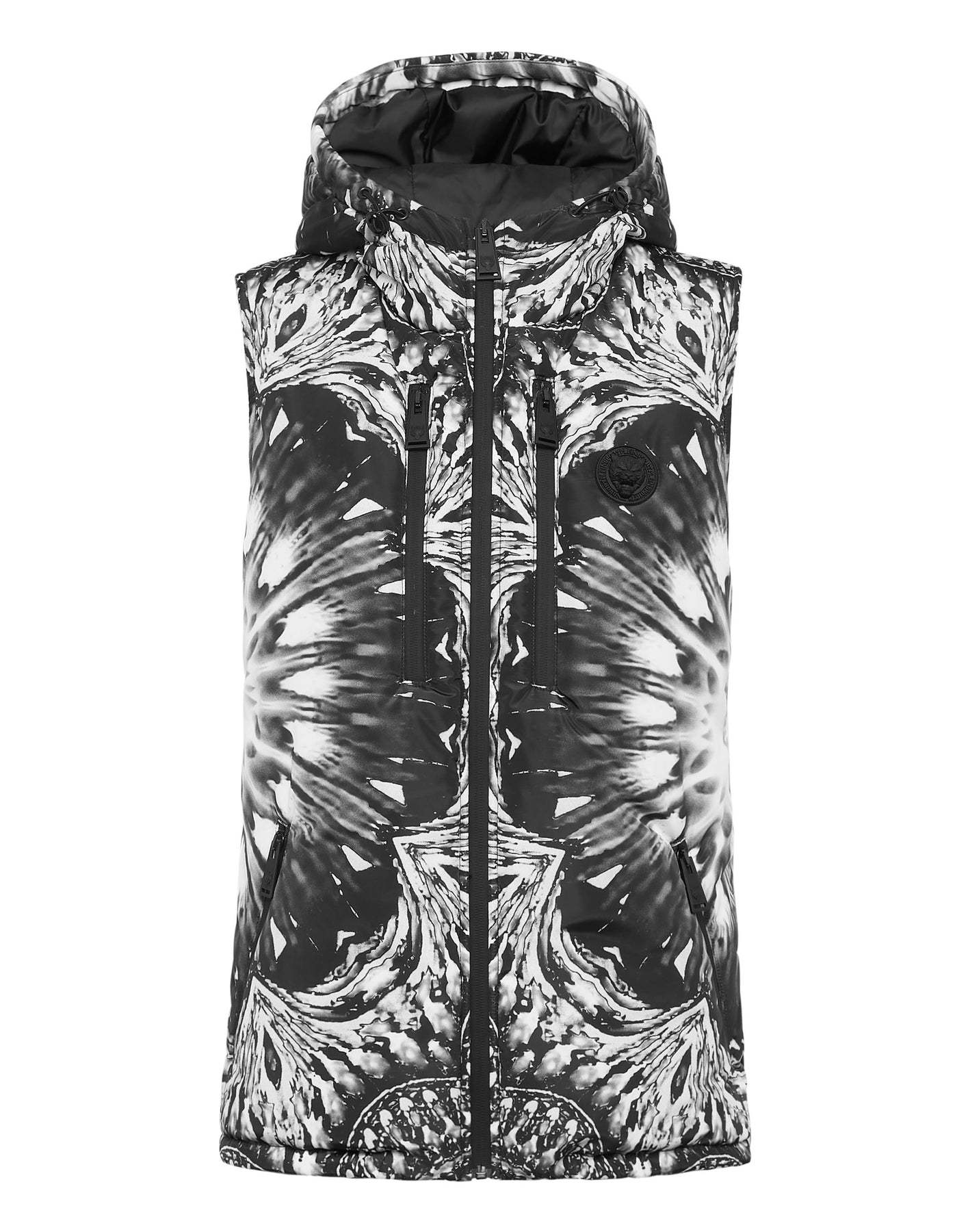 Nylon Puffer Weste Optische Blume