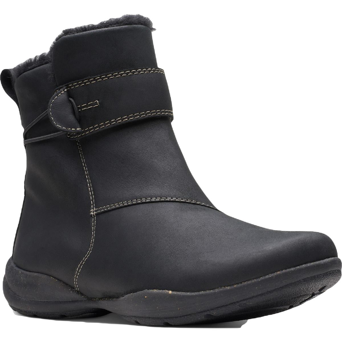 Roseville Leder Kunstpelz gefüttert wasserdichte Knöchel Stiefel