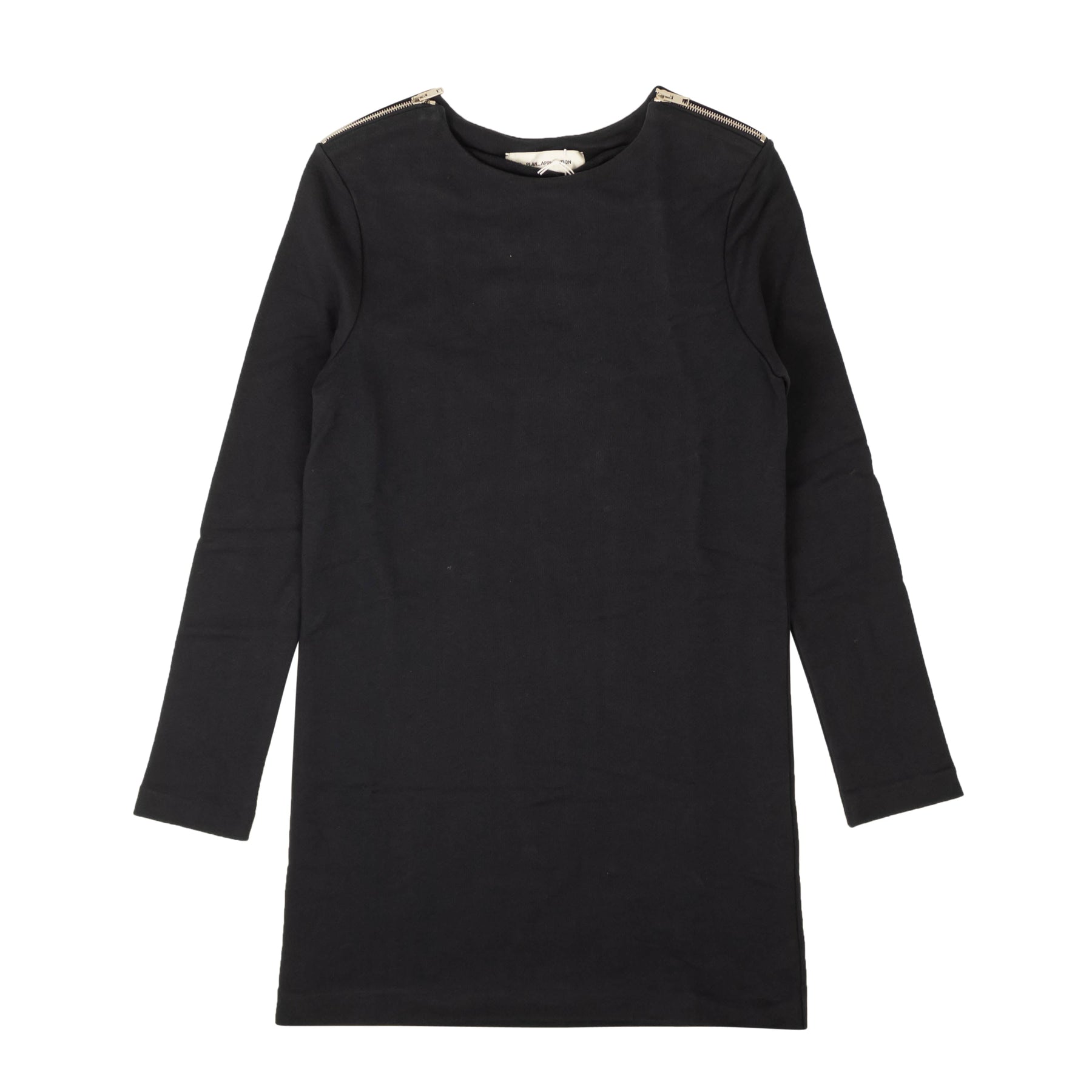 Dunkelblaue Schulter Pullover Kleid mit Reißverschluss