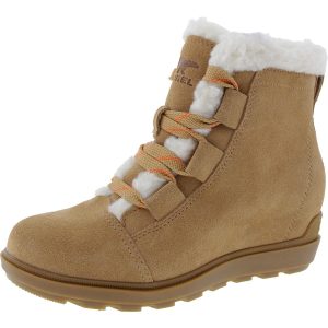 Stiefeletten aus Leder mit Kunstpelzfutter