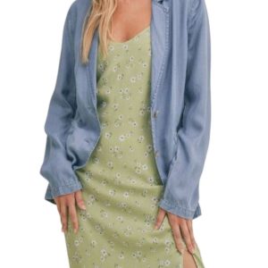 Tal Mädchen Blazer in Chambray