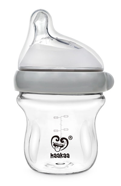 Haakaa Gen. 3 Nicht giftige und umweltfreundliche Glas Babyflasche 3oz