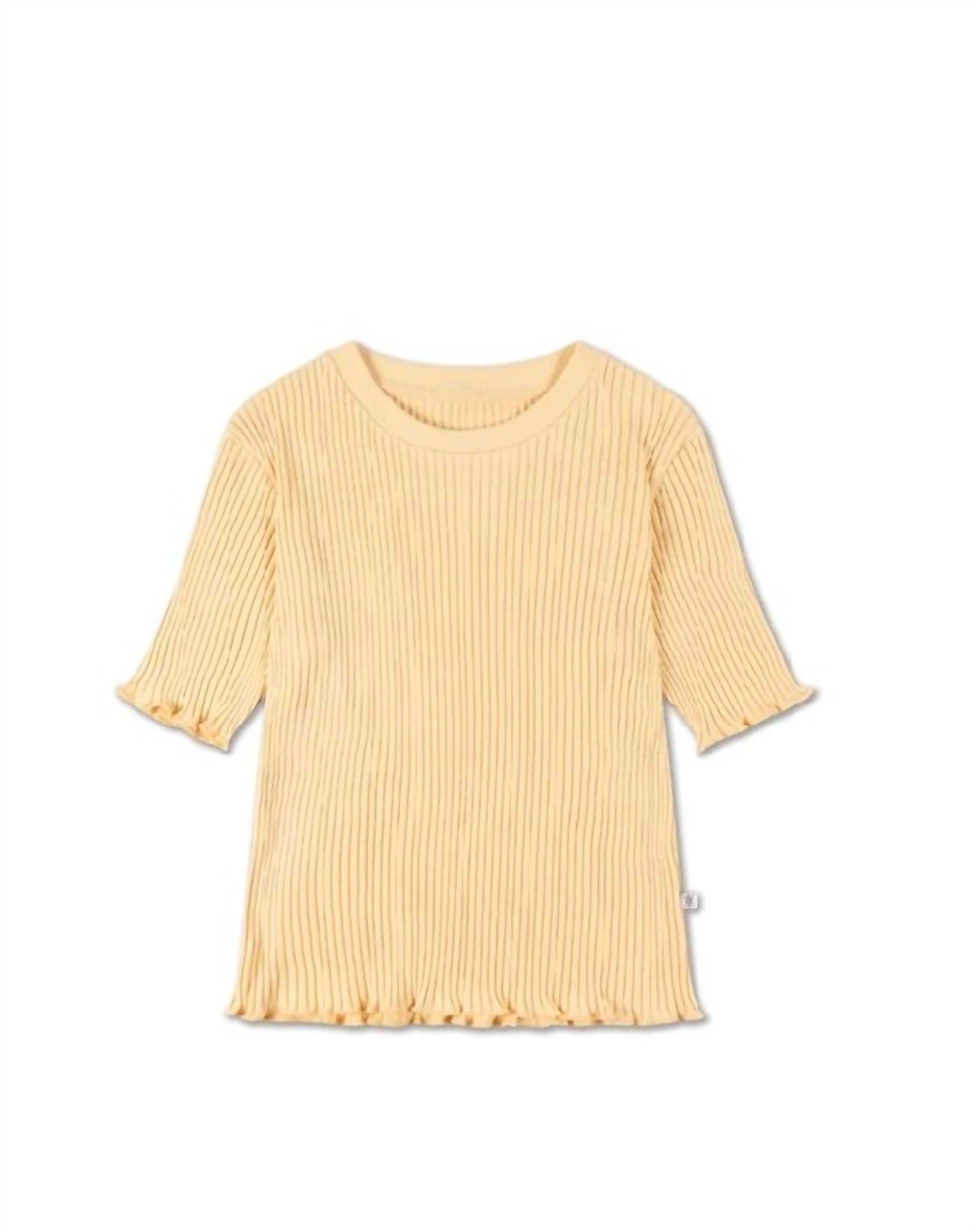 Schlankes T-Shirt in Creme