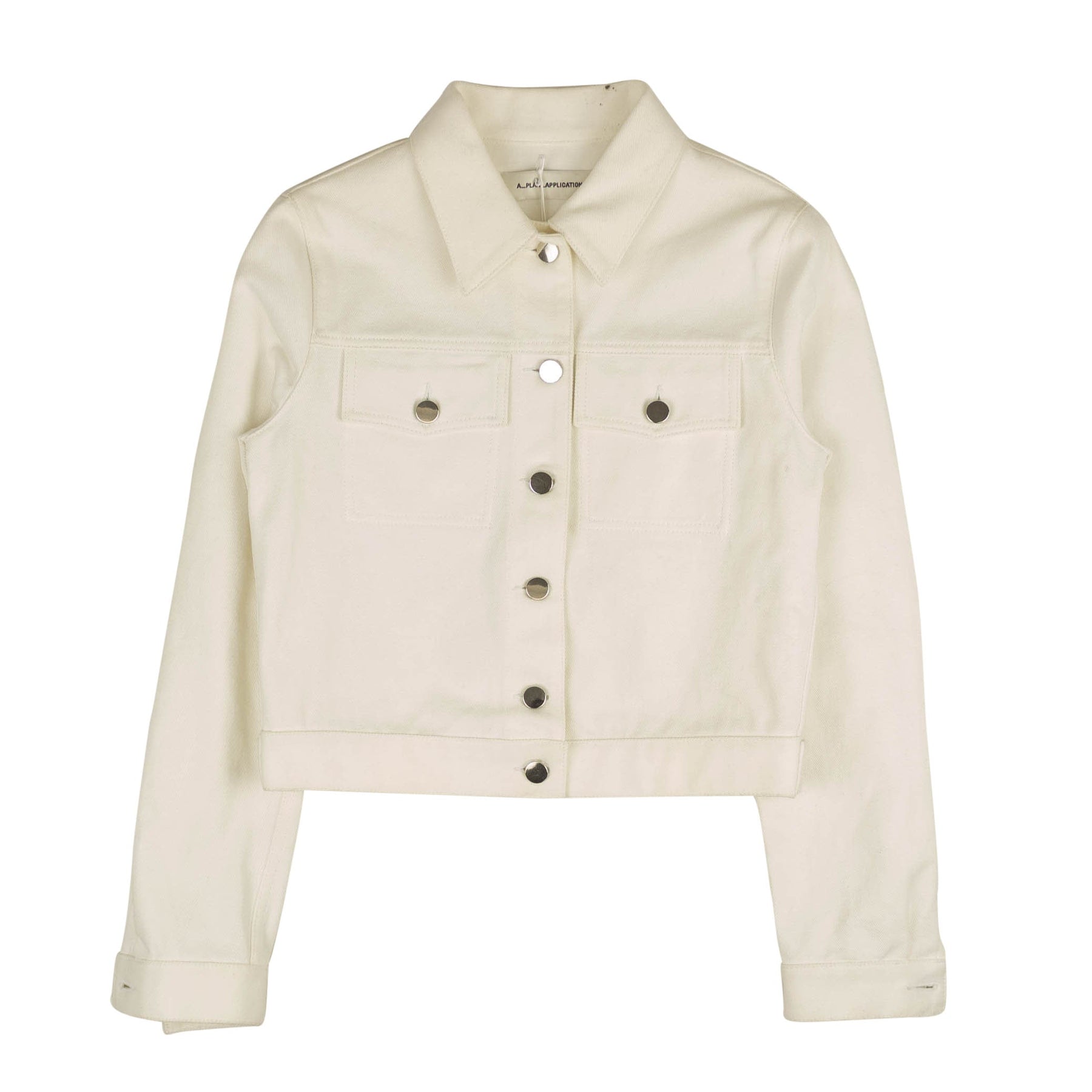 Weiße Caban Denim Jacke