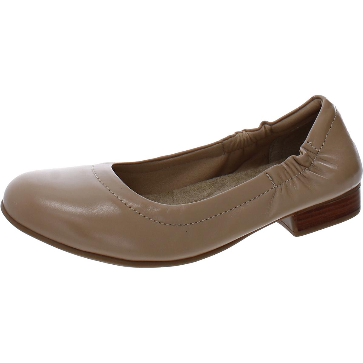 Schwarze Leder Ballerinas von Tess gepolstert