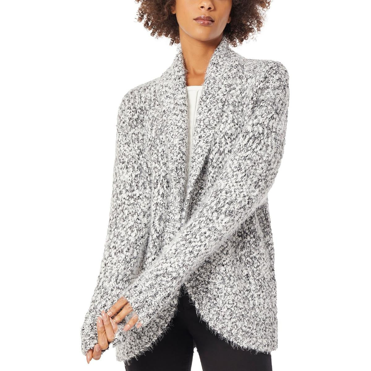 Strickjacke Pullover mit genarbten Wimpern